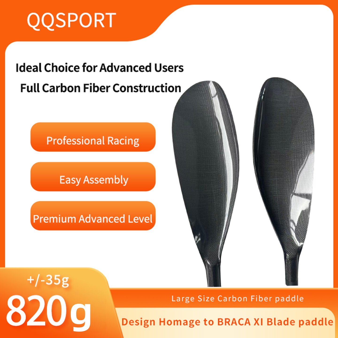 Fishing Kayak Paddle - Remo QQSPORT, remo de caiaque com