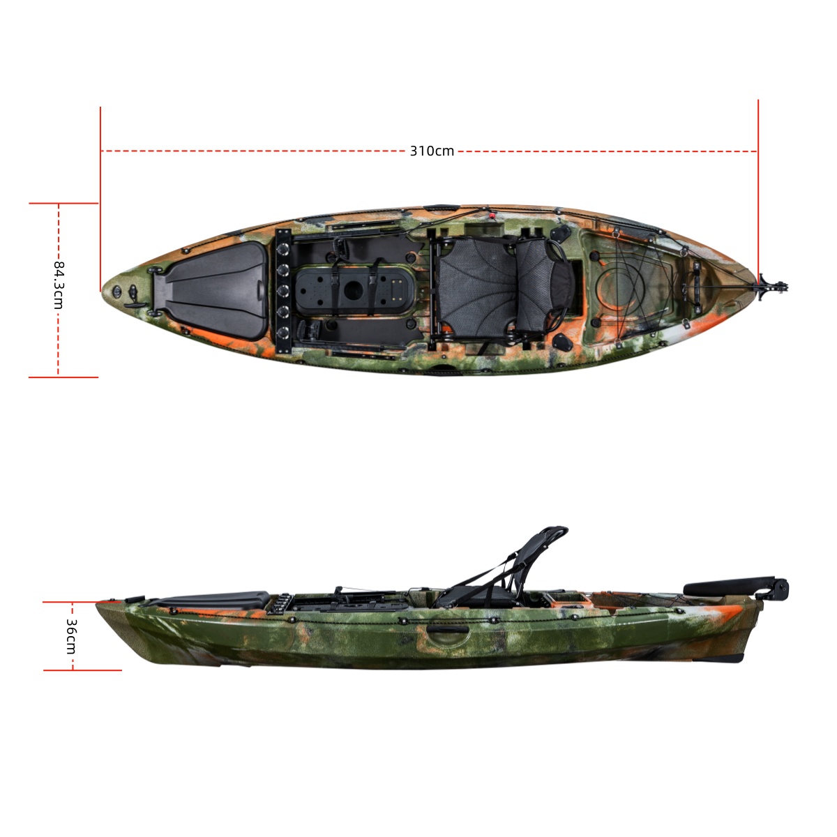 Caiaque de Pesca Individual LS - Fishing Kayak Pedal Drive avaliação e preço